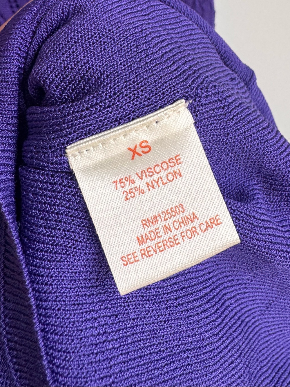 Torn by Ronny Kobo Purple Pointelle Knit Bodycon Midi Dress XS - Picture 7 of 7